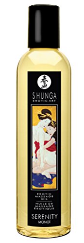 Shunga Erotic Massage Oil, Serenity Monoi, 8 Ounce