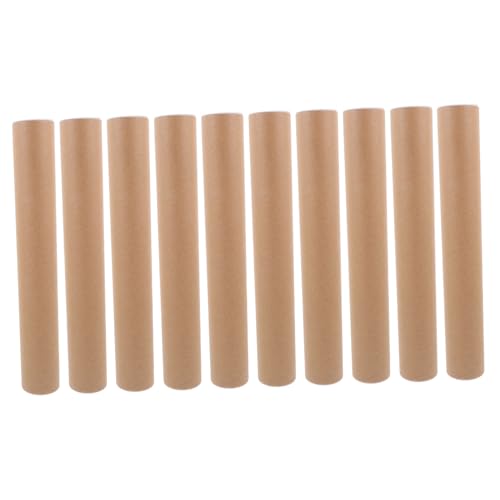 Veemoon 10Pcs Reusable Mailing Tubes Kraft Paper Poster Holders for Transporting Artwork Secure Storage with End Caps for Posters Blueprints and Crafts