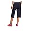 Womens Dri-more Core Striped Bermuda Below Knee Shorts Activewear (L, Black)
