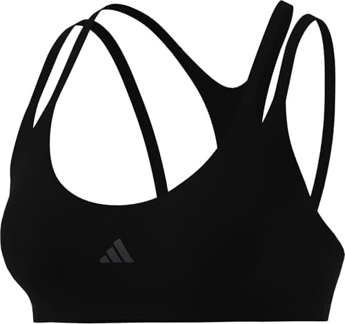 Damen Optime Workout Strappy Light Support Bra, Black, XS