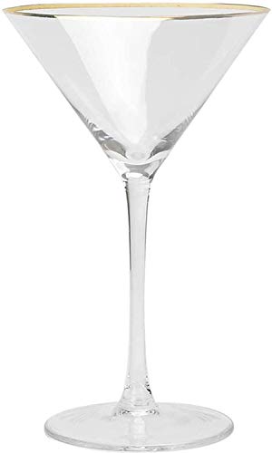 Cocktailgläser Martini Gläser 6er Set Goldener Rand Cocktail Glas mit Stiel Kristallgläser Margarita Mojito Cocktail… – Bild 7