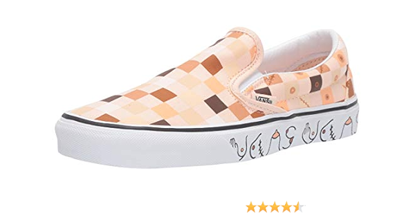 nude checkered vans