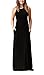 KORSIS Women's Summer Casual Loose Sleeveless Racerback Long Maxi Swing Dresses with Pockets Black M