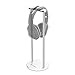 BestOnly Headphone Stand Headset Holder Universal Solid Steel Earphone Stand with Supporting Bar for All Headphones Size,Silver