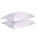 MarCielo 2-Piece Embroidered Pillow Shams, King Decorative Microfiber Pillow Covers Set, King Size (White)