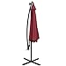 ABCCANOPY 10 FT Solar Powered LED Patio Outdoor Umbrella Hanging Umbrella Cantilever Umbrella Offset Umbrella Easy Open Lift 360 Degree Rotation with 32 LED Lights (Burgundy)