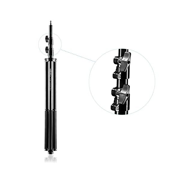 Walimex pro Teleskop Hintergrundsystem L 120-307 cm - stabiles Fotohintergrund System für Studio & Mobil I für… – Bild 6