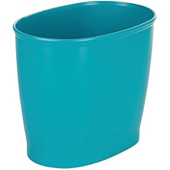 Amazon.com: InterDesign Kent Oval Wastebasket Trash Can for Bathroom ...