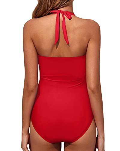Tempt Me Women Red Tummy Control One Piece
