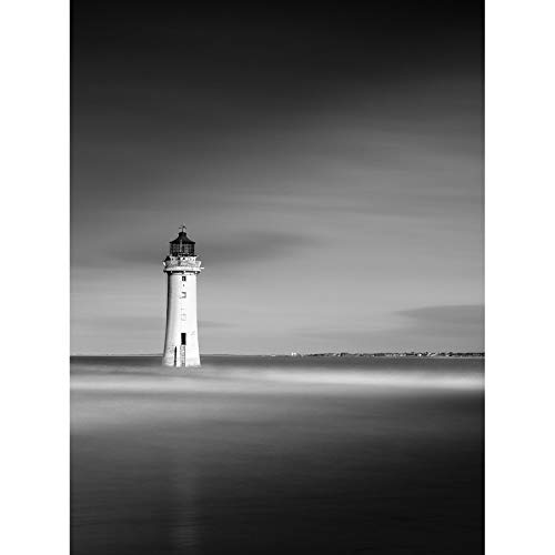 Artery8 Warby Lighthouse New Brighton Near Liverpool Photo Art Print Canvas Premium Wall Decor Poster Mural