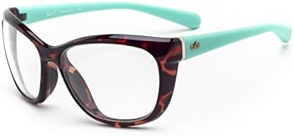 Designer Radiation Leaded Protective Eyewear in Full Rim Plastic Frame - Gaze - Tortoise Blue Turquoise - 65/43.3-13-135
