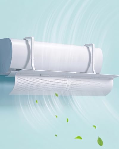 chochoyah Air Conditioner Deflector, Adjustable Air Conditioner Diverter in ABS White 85 cm, Air Conditioning Deflector Anti Blow Direct for Split System Home Office Room