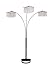 Ore International 6932 3 Light Crystal Inspirational Arch Floor Lamp, 97