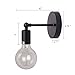 Anmytek Mini Wall Light Fixture Industrial Retro Rustic Loft Antique Wall Lamp Edison Vintage Pipe Wall Sconce Decorative Fixtures Lighting Luminaire (Bulbs not Included) W0005