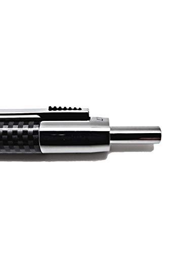 KenTaur Multi-Color Pen In One (Carbon Fiber) 5 In 1 Multifunction Pen with Black, Blue, Red, Green Ballpoint Pen and 0.7mm Mechanical Pencil - Uses D1 Refills