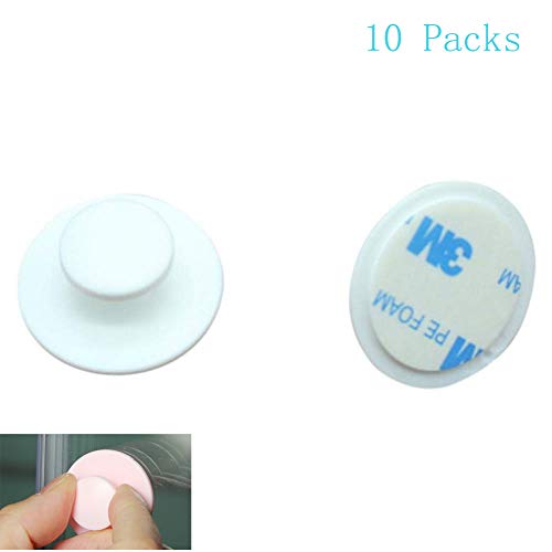 10 Pcs Self-Stick Drawer Knobs Pull Handle 3M Cabinet Knobs Drawer Auxiliary Pulls Handle Helper Kitchen Sliding Door Window Wardrobe Handle Sticker Cupboard Knobs (White)