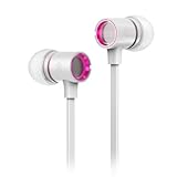 WOYING W8 Stereo Wired In-Ear Earbud Heavy Bass Headphone Headset 3.5mm Earphones with Mic for iPhone Samsung Smartpones and PC White