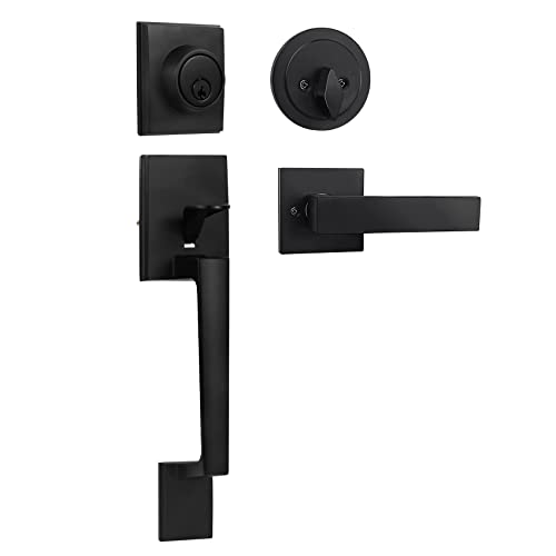 Entry Door Handle and Deadbolt Lock Set with Key, Heavy Duty Door Lock