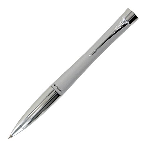 Parker Urban Silver CT Retractable Ballpoint Gel Pen, Black Gel Ink, Medium Point (1750471)