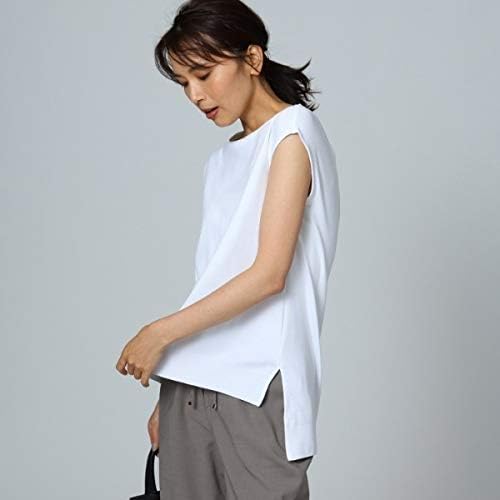 Amazon アンタイトル カットソー 洗える シャイニーフライスノースリーブカットソー レディース ホワイト 001 02 M Tシャツ カットソー 通販