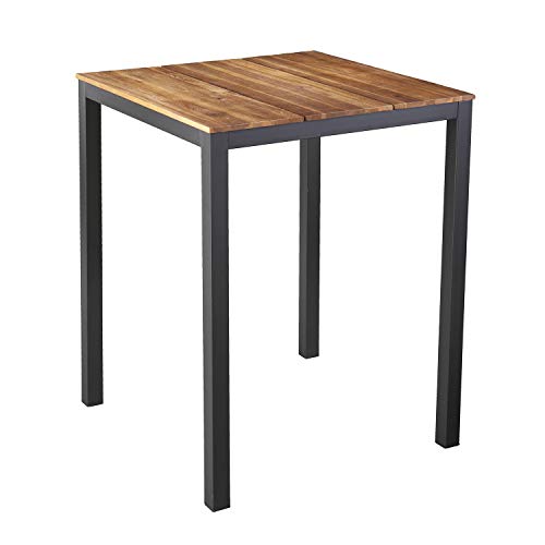 Furniture HotSpot High-top Outdoor Table - Wood Top with Metal Frame - Seats 2 to 4 People - Thumbnail 6