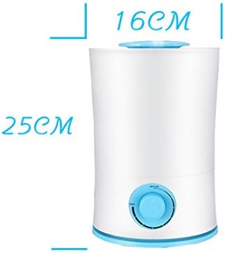 HF morning Ultrasonic Humidifier Whisper-quiet Air Purifier 360°Rotatable Mist Outlets Portable Dry Automatically Shut Off Night Light for Home, Office, SPA (Blue (1.5L))
