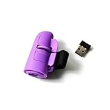 Generic Mini 2.4GHz USB Wireless Finger Rings Optical Mouse 1200Dpi For PC Laptop Desktop Purple