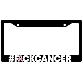 F*ck Cancer Black Plastic License Plate Frame DG