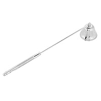 VIFERR Candle Snuffer, Fashion Stainless Steel Bell Shaped Candle Snuffer Wick Trimmer Cover Hand Tool 1 Pcs (Color : Silver)