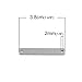 5 Count Stainless Steel Rectangle Bar Metal Stamping Blank with Two Holes 38mm x 6mm