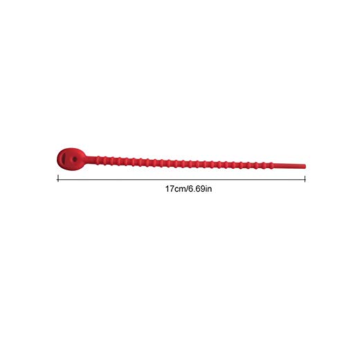 Pawaca Reusable Silicone Cable Tie Wraps - Set of 8, Colorful Multi-Use Bag Clip Management Zip 7 Inch Wire Ties for Offices, Kitchens, Garages, Dorm Rooms