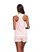 Luvrobes Women's Lace Trim 2-Piece Cotton Short Pajama Set(M, Pink)