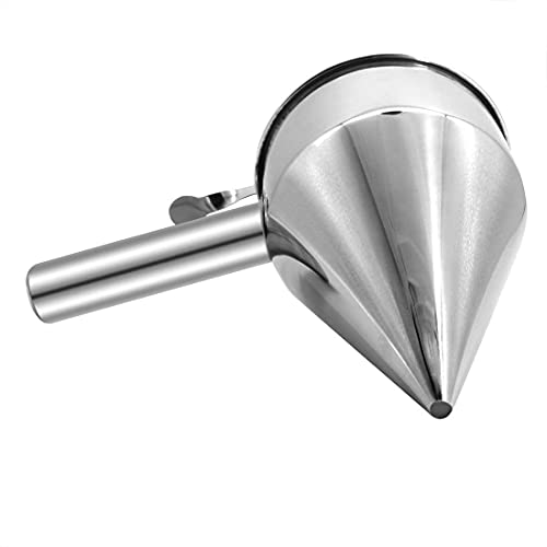 COLIBROX Piston Funnel Stainless Steel Confectionery Funnels with Stand