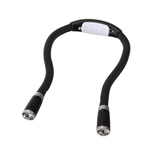 Neck Hug LED Book Light | Reading Lamp Hands Free | Multipurpose Knitting, Camping, Reading, Crocheting Lamp (Black)