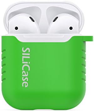 SILiCase - Silicone Apple Airpods Case w/ detachable keychain (Electric Green)