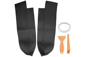 Hoypeyfiy Door Panels Armrest Cover Kit, Synthetic Leather Car Front Door Panels Armrest Cover, Black Door Panels Armrest Cov