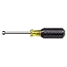Klein Tools 630-1/4M Nut Driver, Made in USA, 1/4-Inch Magnetic Tip Nut Driver with 3-Inch Hollow Shaft, Cushion Grip Handle