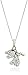 Angel Pendant Necklace with Crystals in 14K Gold-Plated Sterling Silver