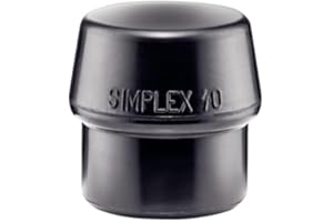 Halder USA - Simplex Replacement Face Insert (3202.04), Hard Black Rubber 1.57 in.