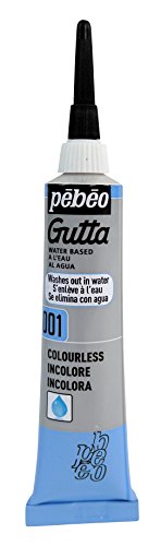 Pebeo Setasilk Silk Painting Water Based Gutta 20-Milliliter Tube, Colourless