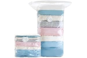 4 Pcs Vacuum Storage Bags, Cube Vacuum Bags for Clothes, Reusable Vacuum Seal Bag, Compression Bags for Clothes, Bedding and 