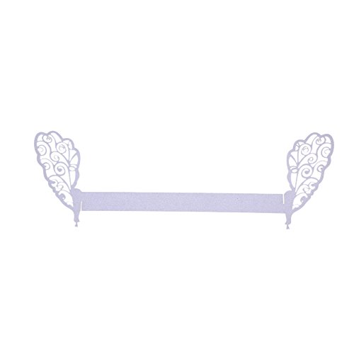 Anself 50Pcs Delicate Purple Peacock Paper Napkin Ring Holder Wedding Christmas Party Banquet Decoration