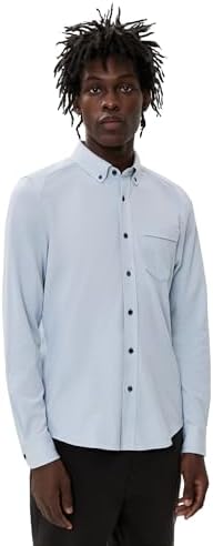 Amazon.com: Theory Men's Sylvain Good Cotton Shirt, Olympic, XS