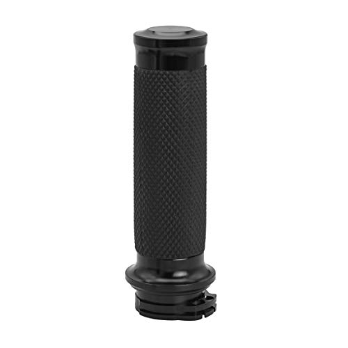 Lalaparts Black 1" Motorcycle Handle Bar Hand Grips Compatible for Harley Touring Honda Yamaha Suzuki Kawasaki