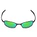 Walleva Emerald Mirror Coated Polarized Replacement Lenses for Oakley Square Wire 2.0 Sunglasses