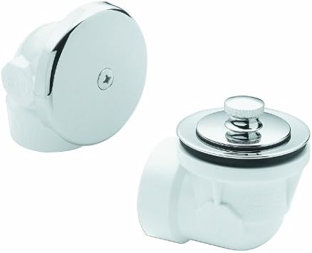 Moen 90332 Tub Drain Half Kit With Push N Lock Drain Assembly Chrome Amazon Com