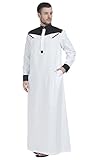 Color Block white Thobe