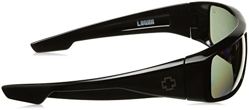Spy Optic Logan 670939038864 Polarized Wrap Sunglasses, 60 mm (Black/Happy Gray/Green Polar)