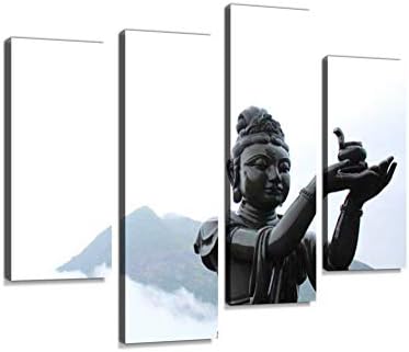 Religious Statue Canvas Wall Art Hanging Paintings Modern Artwork Abstract Picture Prints Home Decoration Gift Unique Designed Framed 4 Panel