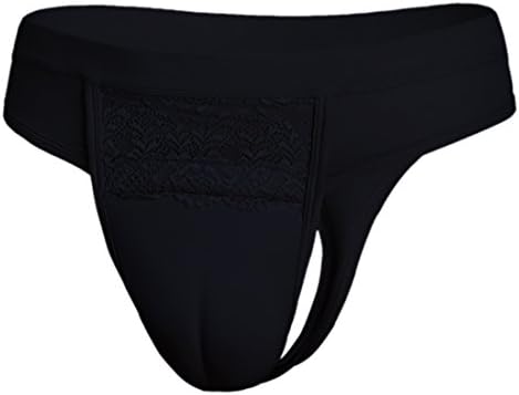 Jinshou Unisex Special Underwear Hide Male Organ Briefs Soft Sexy Men gender Performativity Cloth Black Asian M
